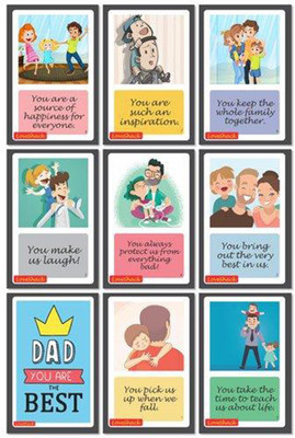 

Exciting Lives Reasons Dad Is The Best Cards Gift Set(Multicolor)
