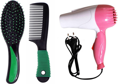 

Majik Best Combo Hair Dryer with Hair Brush Comb, Home and Saloon Use, Best Combo Offer for Men and Women(Set of 2)