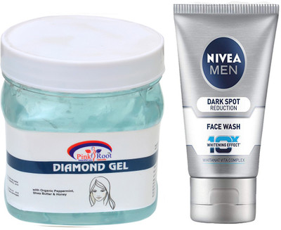 

Pink Root DIAMOND GEL 500G WITH NIVEA DARK SPOT FACEWASH(Set of 2)