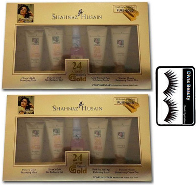 

Divas Beauty eyelashes with Gold Facial Kit ( pack of 2 )(Set of 3)