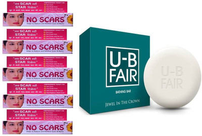 

No Scars Cream (Reduce & Remove Scars & Marks) 4 Pcs + Free U-B Fair Soap 1 Pcs.(Set of 5)