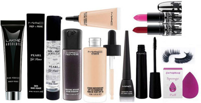 

Catherine Sponge Puff,Prep+prime Pearl Face primer,Moisture Infusion Face Serum,studio Waterweight Foundation, Liquid Eyeliner Waterproof,Mascara,Select Cover-up Cocealer,Brooke Candy Lipstick(Pack Of 2)Eyelashes, Absolute Blur Perfect Makeup Primer, 30g(
