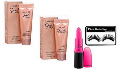 

Pink Rebellion Eyelashes & Combo Kit(Set of 3)