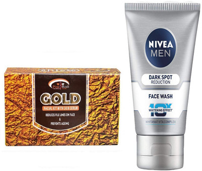 

Pink Root GOLD KIT 83G WITH NIVEA DARK SPOT FACEWASH(Set of 2)