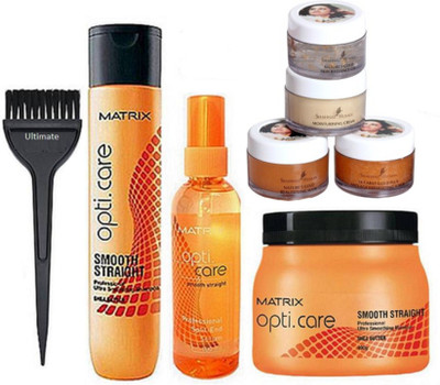 

Ultimate Of Hair Brush, Matrix Opticare Smooth & Straight Hair Shampoo With Hair Serum With Hair Spa, Shahnaz Husain 24 Carot Gold Skin Radiance Facial Kit(Set of 5)