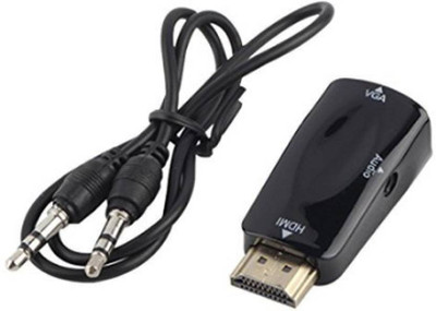 

Microware HDMI to VGA Adapter Converter Gold-Plated for PC, Laptop, DVD, Desktop and Other HDMI Input Devices - Black HDMI Adapter(Compatible with Laptop PC Projector HDTV PS3 Xbox STB Blu-ray DVD, Black)
