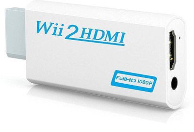 

Microware Wii to hdmi converter, wii to hdmi adapter, wii to hdmi1080p 720p connector Output Video & 3.5mm Audio - Supports All Wii Display Modes HDMI Adapter(Compatible with TV, monitor, projector, White)