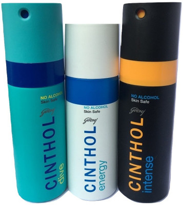 

Cinthol ENERGY INTENSE AND DIVE Body Spray - For Men(450 ml, Pack of 3)