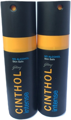 

Cinthol INTENSE PACK OF 2 Body Spray - For Men(300 ml, Pack of 2)