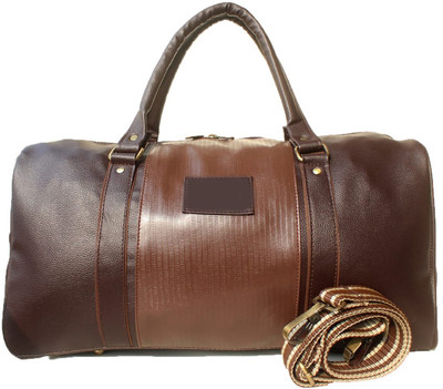

care corporates Travel Bag Pu Leather Duffle Travel Bags For Men and Women / Bag Size 45*23*23cm - Brown Color Travel Duffel Bag (Brown) Duffel Strolley Bag(Brown)