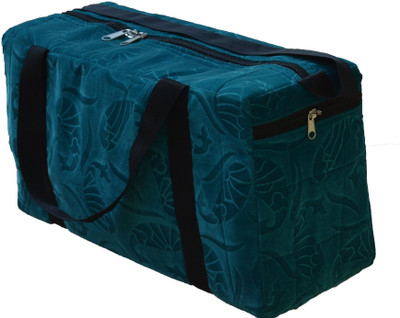 

ARTVALLEYS Blue Printed, 29 Litre, Highly Durable, Velvet Duffel Comfortable Travel Bag Size M Travel Duffel Bag(Blue)