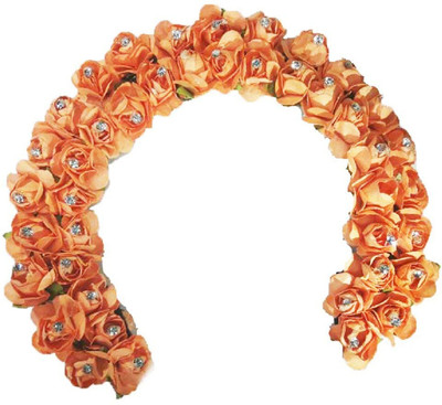 

BOXO Party Wear New Designer Hair Gajra For Women And Girls, Orange Hair Accessory Set(Orange)