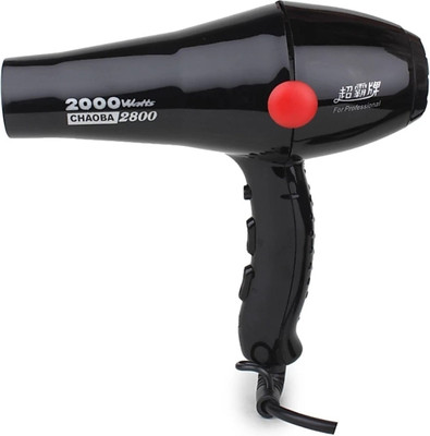Choaba Chabao Chaoba 2800 Hair Dryer Hair Dryer (CHAOBA 2800) 2000 Watts for Hair Styling with Cool and Hot Air Flow Option (Black) Hair Dryer(2000 W, Black)