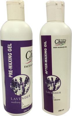 Chase LAVENDER PRE WAXING GEL AND OIL SET Wax(500 ml, Set of 2)