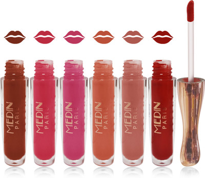 

Medin paris matte liquid lipstick cosmetics makeup combo set of 6 color(Multicolor 3)