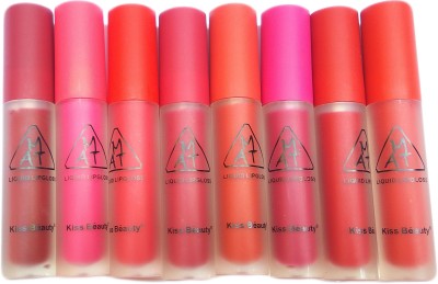 

Kiss Beauty LIPGLOSS PACK OF 8 each 7gm(Multicolor)