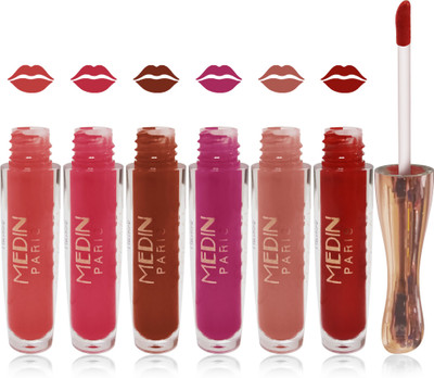

Medin paris matte liquid lipstick cosmetics makeup combo set of 6 color(Multicolor 1)