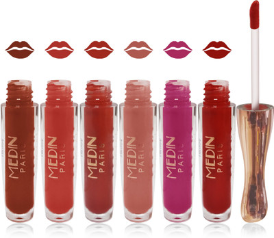 

Medin paris matte liquid lipstick cosmetics makeup combo set of 6 color(Multicolor 6)
