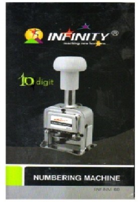 INFINITY 10 Digit Automatic Numbering machine with Spare Parts  Office Set(Silver, White, Black)