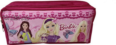 

kubergift Barbie pencil box Art Canvas Pencil Box(Set of 1, Pink)