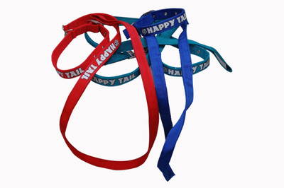 

Happy Tail dog collar leash 14 cm Dog Strap Leash(Blue, Red)