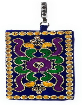 

Unique Fashion Embroidered Zari Design Blue Multi-Color Mobile Pouch / Waist Clip Mobile Pouch(Blue, Multicolor)