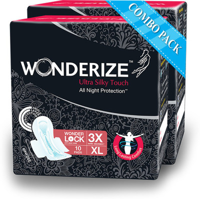 

Wonderize Ultra Silky Touch 310 mm - 10 pads (Combo of 2) Sanitary Pad(Pack of 10)
