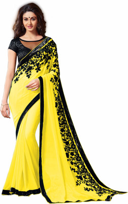 

Monika Silk Mill Solid Daily Wear Georgette Saree(Orange)