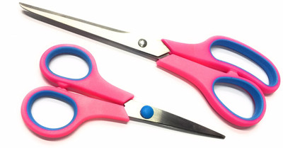 

Aura Imported Big & Small Office Scissors(Set of 2, Yellow, Red)