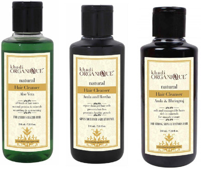 

KHADI ORGANIQUE amla bhringraj aloevera amla reetha natural cleanser(shampoo) 630 ml(630 ml)