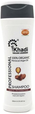 Khadi Kailash Luxurious Professional Shampoo with 100% Organic Moroccan Oil(200 ml)