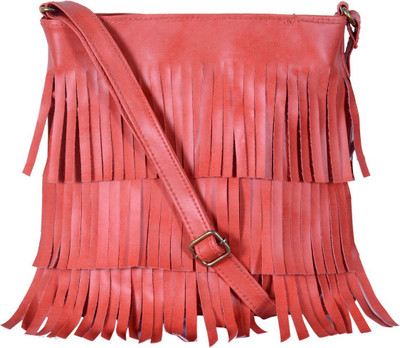 

VISHESH COLLECTIONS Women Casual Red PU Sling Bag
