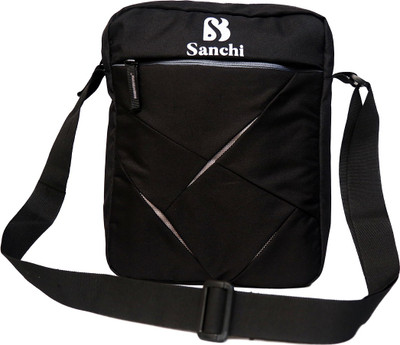 

Sanchi Men Casual Black Polyester Sling Bag