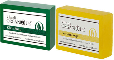 

KHADI ORGANIQUE HANDMADE KUSH LEMON SOAP COMBO PACK PACK OF 2 250 GM(250 g, Pack of 2)