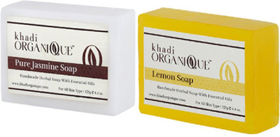 

KHADI ORGANIQUE HANDAMADE JASMINE LEMON SOAP COMBO PACK PACK OF 2 250 GM(250 g, Pack of 2)