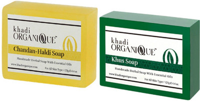 

KHADI ORGANIQUE HANDMADE CHANDAN HADI KUSH SOAP COMBO PACK PACK OF 2 250 GM(250 g, Pack of 2)