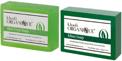 

KHADI ORGANIQUE HANDMADE ALOEVERA KUSH SOAP COMBO PACK PACK OF 2 250 GM(250 g, Pack of 2)