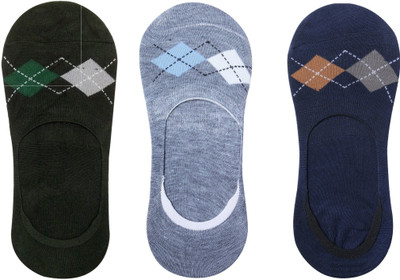 Fastoche Men Geometric Print Peds/Footie/No-Show(Pack of 3)