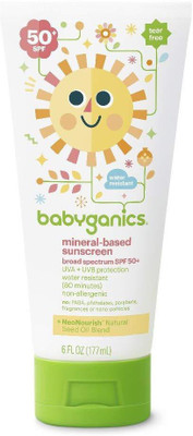 

Babyganics Mineral-Based Baby Sunscreen Lotion, SPF 50, 6oz Tube (Pack of 2) - SPF 50(177 ml)
