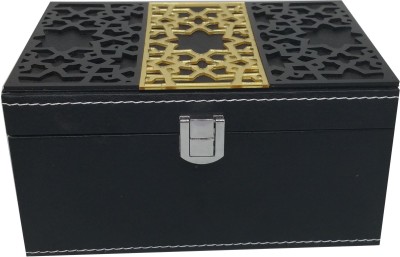 

LIFEMUSIC Layer Leather Jewelry Box Organizer 4 compartment with removable trays ,Keep your precious jewelry elegantly organized in this rich leather jewelry case storing jwelary, Jewellery storage box for all your precious jewellery with number lock , st