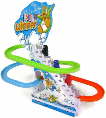 

Bluwings Twinkling Dancing Penguin Track Set With Lights (Min. Age 3 yrs)(Multicolor)