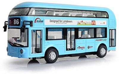

Bluwings Metal Body Double Decker Luxury Bus toy for Chidren(Min. Age 3yrs)(Blue)