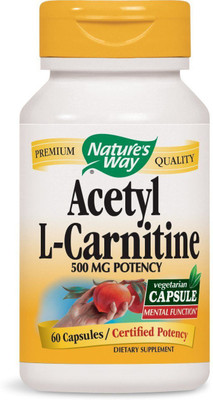 

Nature's Way Acetyl L-Carnitine - 500 mg - 60 Vegetarian Capsules(60 No)