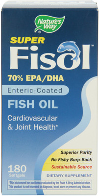 

Nature's Way Super Fisol Fish Oil Enteric Coated 180 Softgels(180 No)