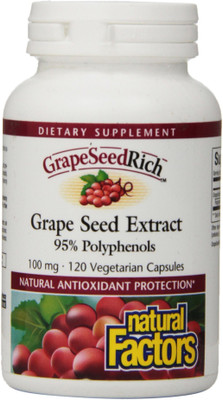 

Natural Factors GrapeSeedRich Grape Seed Extract 100 mg 120 Veggie Caps(120 No)