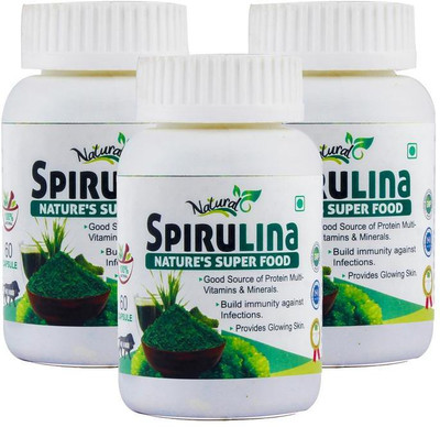 

natural Spirulina pack of 3(500 mg)
