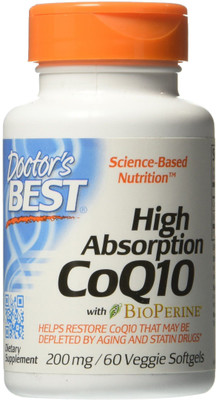 

Doctor's Best High Absorption CoQ10 with BioPerine 200 mg 60 Veggie Softgels(60 No)
