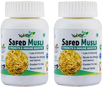 

natural safed musli pack of 2(500 mg)