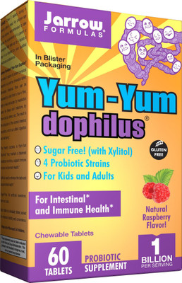 

Jarrow Formulas Yum-Yum Dophilus Natural Raspberry Flavor 60 Chewable Tablets (Ice)(60 No)