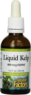 

Natural Factors Liquid Kelp 800 mcg Iodine 1.6 fl oz (50 ml)(50 ml)